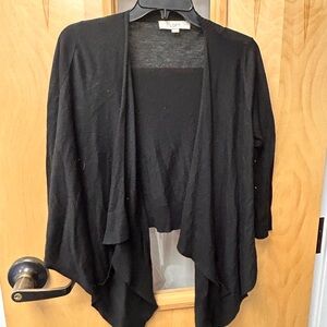 LOFT Women's Elegant Black Drape Cardigan small
